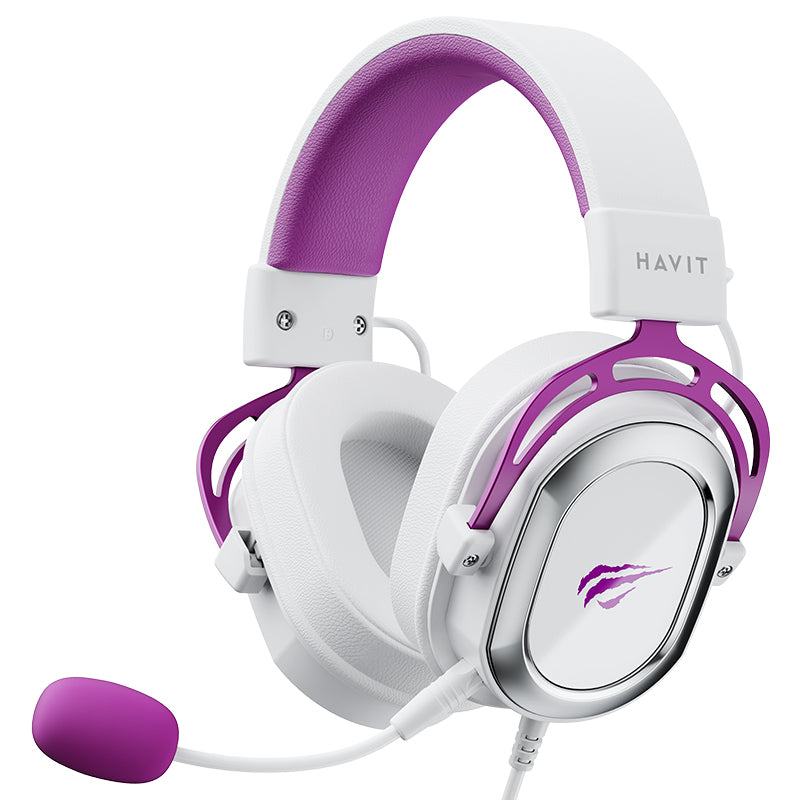 Havit Gamenote H2008d Wired Gaming Headset | 50mm Drivers | 20Hz-20kHz | 64Ω | 115dB | Detachable Microphone (-42dB) | 2m 3.5mm Cable | Over-Ear with Adjustable Headband
