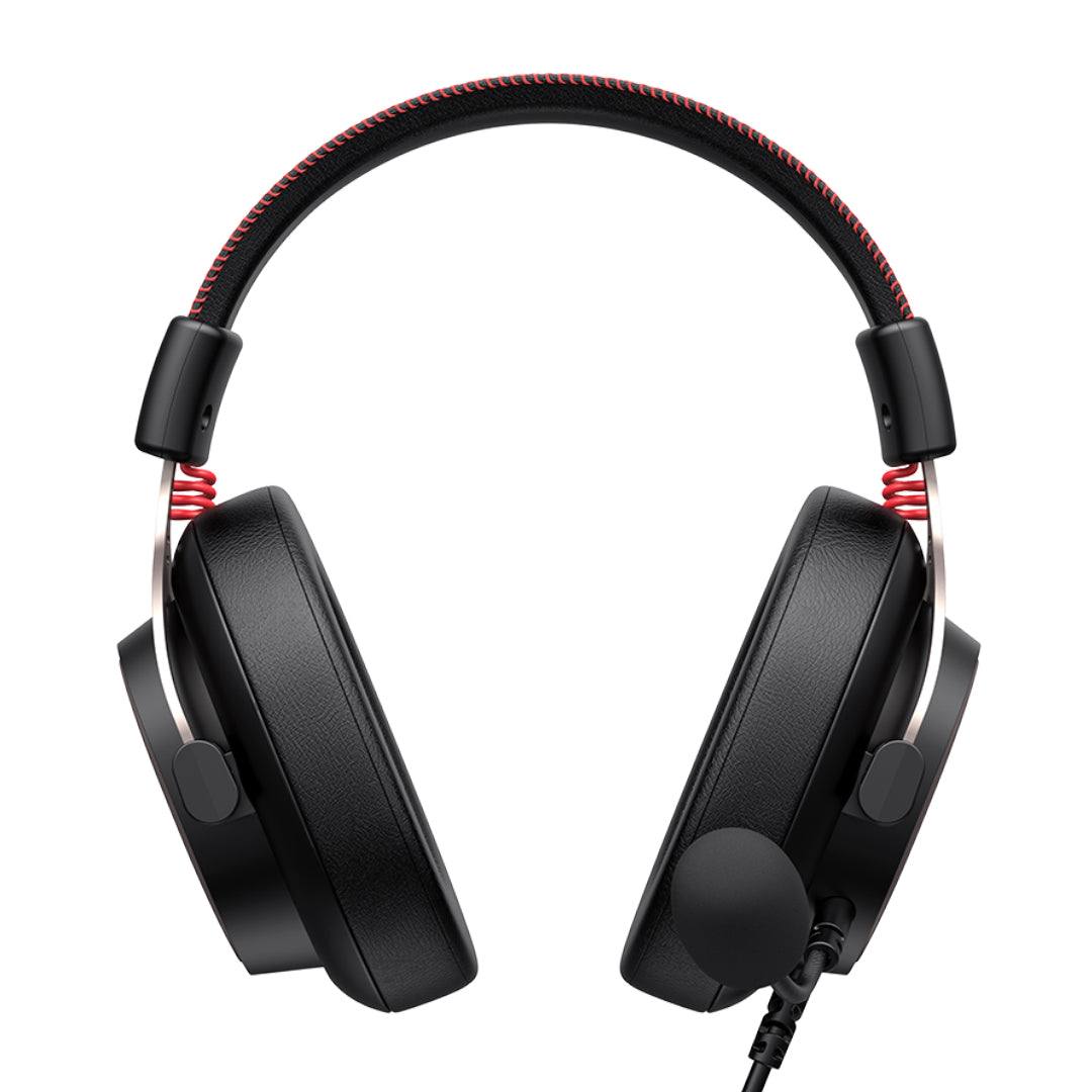 Havit Gamenote H2015E Wired Gaming Headset | 53mm Custom Drivers | 20Hz-20kHz | 32Ω | 120dB | Detachable Omnidirectional Mic | Memory Foam Ear Cushions | 2.1m 3.5mm Cable | 313.7g | PC · PS4/PS5 · Xbox | Black + Ochre