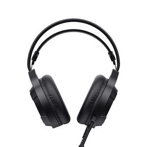 Havit Gamenote H2049d RGB Wired Gaming Headset | 50mm Drive Unit | 20Hz-20kHz | 20Ω | Dynamic RGB Lighting | Retractable Adaptive Headband | 3.5mm + USB | 2.1m Cable | 310g | Black
