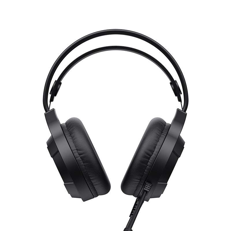 Havit Gamenote H2049d RGB Wired Gaming Headset | 50mm Drive Unit | 20Hz-20kHz | 20Ω | Dynamic RGB Lighting | Retractable Adaptive Headband | 3.5mm + USB | 2.1m Cable | 310g | Black