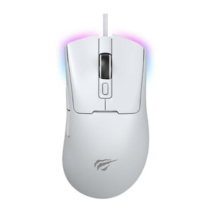 Havit MS966 Wired RGB Gaming Mouse | PAW3327 Optical Sensor | 6-Step DPI 800/1600/3200/6400/8000/12000 | 7 Fully Programmable Buttons | Dynamic RGB Backlight | 20M-Click Switches | 80g | 1.6m USB Cable | Windows · macOS · PS4 · PS5