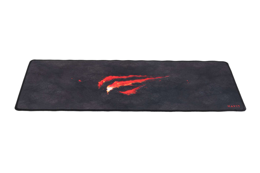 Havit HV-MP861 Extended Gaming Mouse Pad | 700 × 300 × 3 mm | Multispandex Fine-Mesh Cloth | Anti-Slip Rubber Base | Sti