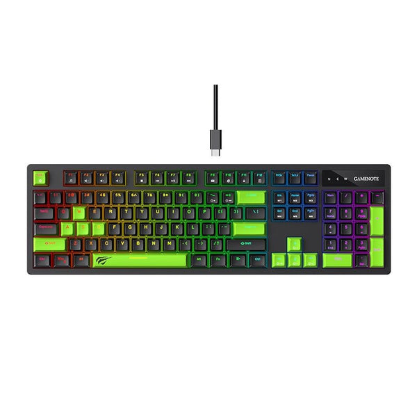 Havit Gamenote KB893L Wired RGB Mechanical Gaming Keyboard | 104-Key Full Size | Dynamic RGB Backlight | Full 104-Key N-