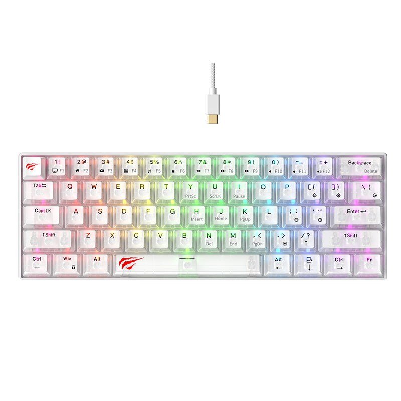 Havit KB903L Wired RGB Mechanical Gaming Keyboard | 61-Key 60% Ultra-Compact Layout | RGB Backlight, Multiple Modes & Br