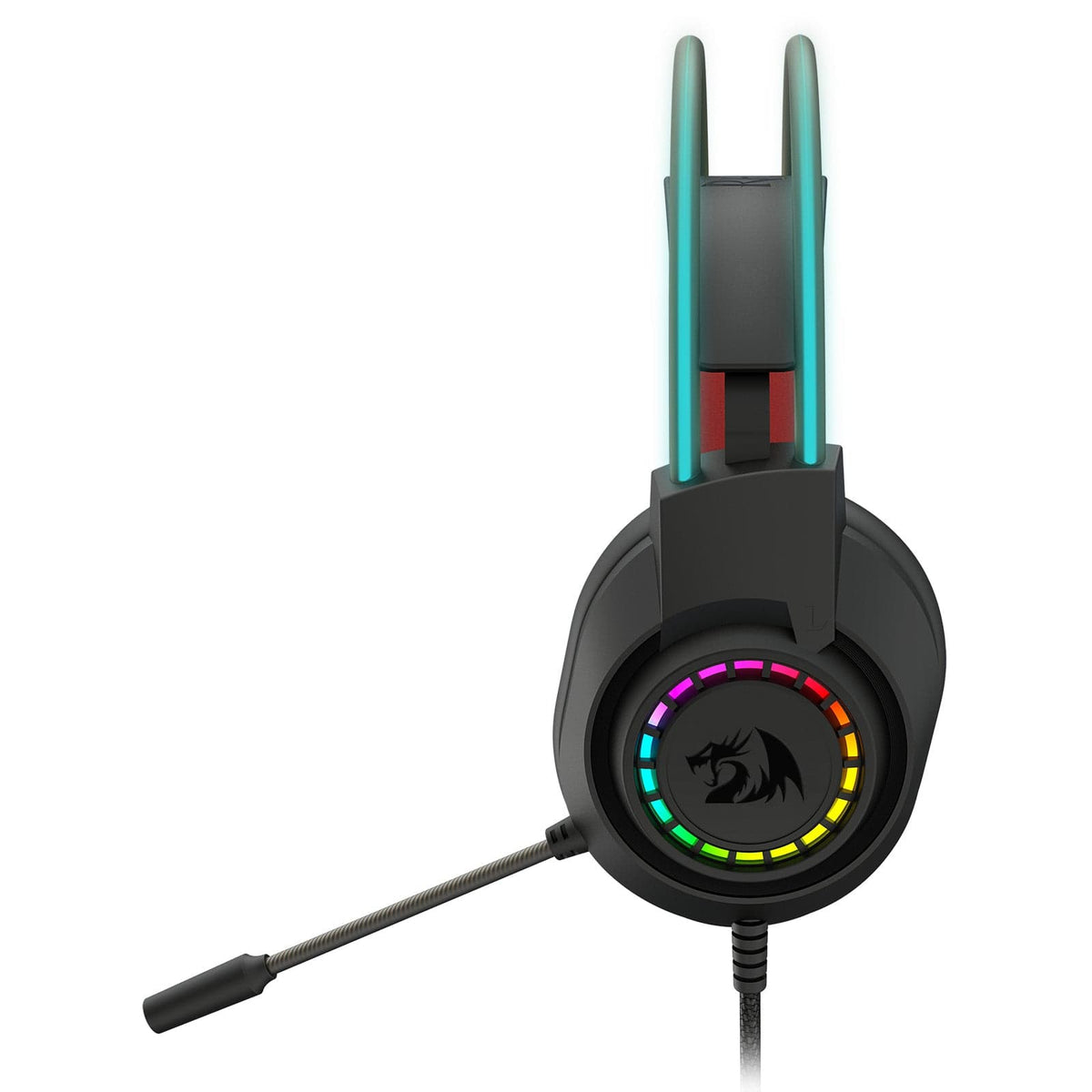 Redragon Scream H231 RGB Wired Gaming Headset | 40mm Drivers | Stereo Surround | 3.5mm | Dynamic RGB Lighting | 2.1m Cable | 280g | Black