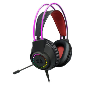 Redragon Scream H231 RGB Wired Gaming Headset | 40mm Drivers | Stereo Surround | 3.5mm | Dynamic RGB Lighting | 2.1m Cable | 280g | Black