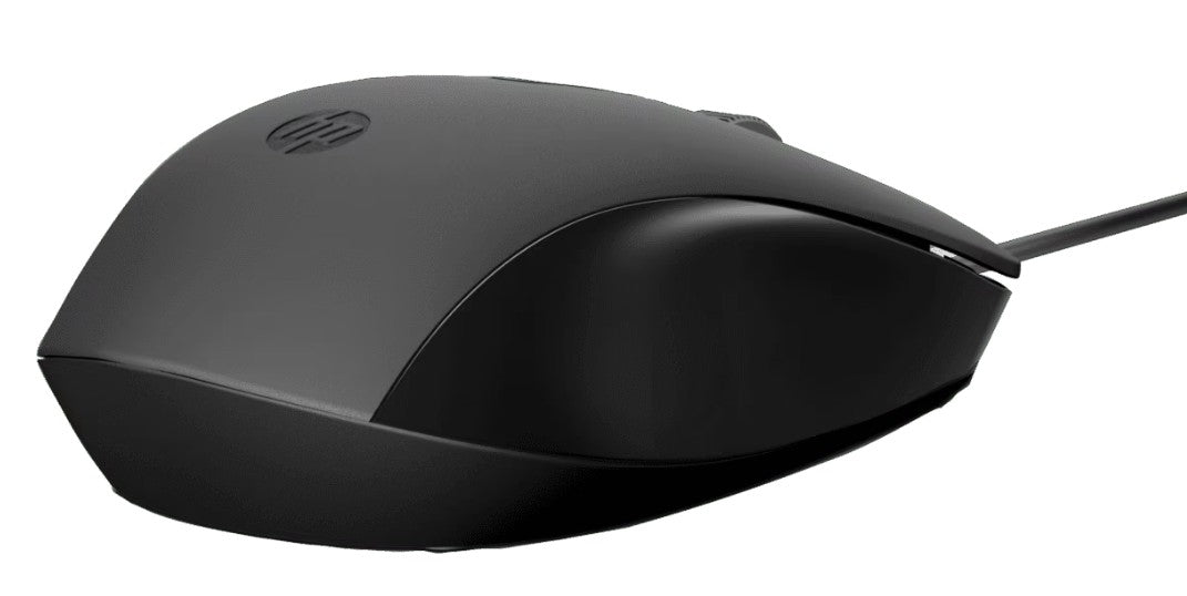 HP 150 240J6AA Wired Mouse | USB Type-A · 100 cm Cable | 1600 DPI Optical Sensor | 3 Buttons · 60 g | Black