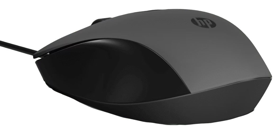 HP 150 240J6AA Wired Mouse | USB Type-A · 100 cm Cable | 1600 DPI Optical Sensor | 3 Buttons · 60 g | Black