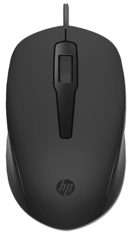 HP 150 240J6AA Wired Mouse | USB Type-A · 100 cm Cable | 1600 DPI Optical Sensor | 3 Buttons · 60 g | Black
