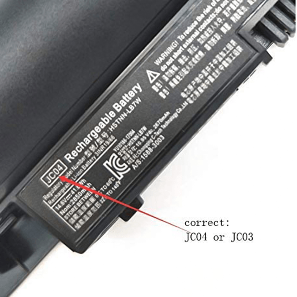 HP JC04 Replacement Laptop Battery | Fits HP 240 G6 · 250 G6 · 255 G6