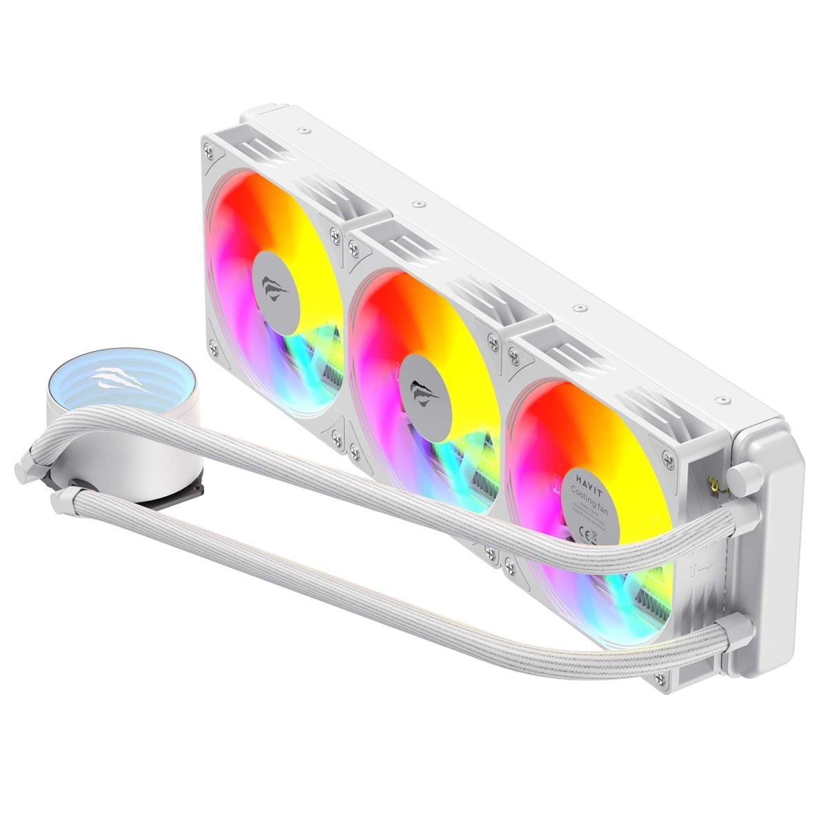 HAVIT Gamenote F2002 AIO Liquid CPU Cooler | 360mm Radiator | Intel LGA1700 · AMD AM5 | White