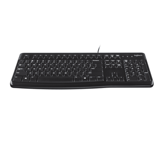 Logitech K120 Wired USB Keyboard | Full-Size · Number Pad | Spill-Resistant up to 60 ml · Adjustable Tilt Legs | 450 × 1