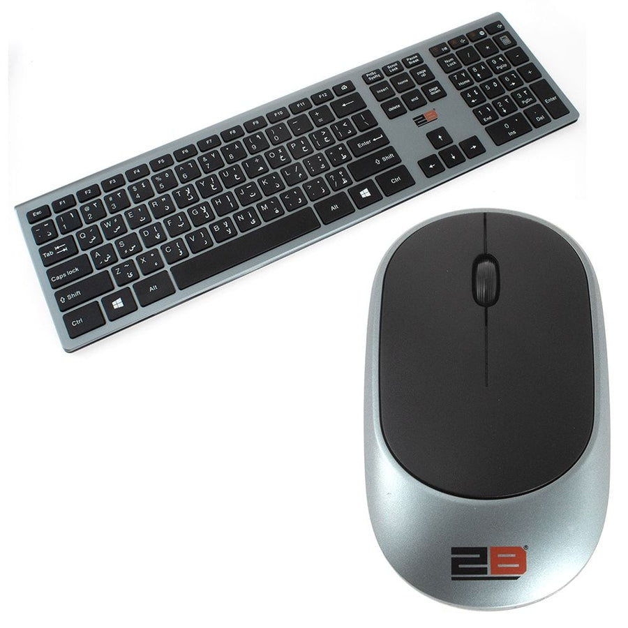 2B KB306 Business Series Wireless Keyboard and Mouse Combo | 2.4GHz Wireless · USB Receiver | Slim Silent Keyboard · Eng