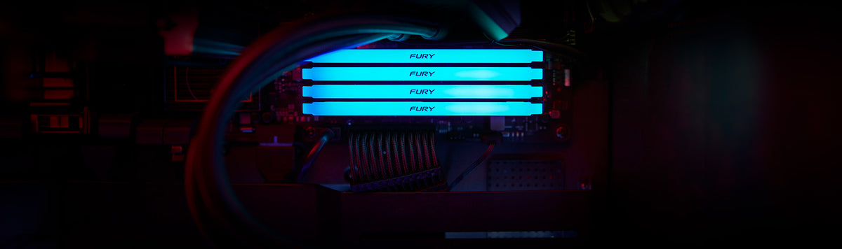 Kingston FURY Beast RGB 8GB DDR4-3600 Desktop Memory | KF436C17BBA/8 · 1 × 8GB | 3600 MT/s · CL17-21-21 · 1.35V | Intel XMP 2.0 · Infrared Sync RGB | 288-Pin · Non-ECC Unbuffered | Black