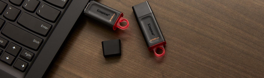 Kingston DataTraveler Exodia DTX/128GB USB Flash Drive | 128GB | USB 3.2 Gen 1 · USB-A | Protective Cap · Key-Ring Loop 