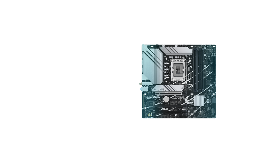ASUS PRIME B760M-A WIFI Intel B760 Micro-ATX Motherboard | LGA1700 · Core 14th/13th/12th Gen | 4× DDR5 · 192GB · 7200+ M