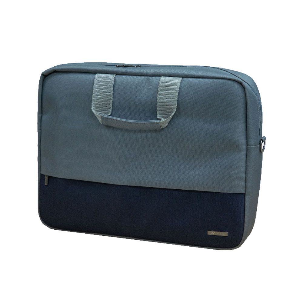 L'AVVENTO BG926 Laptop Shoulder Bag | Fits laptops up to 15.6″ | Polyester · Padded laptop compartment | Front zip pocket · Adjustable shoulder strap | Grey