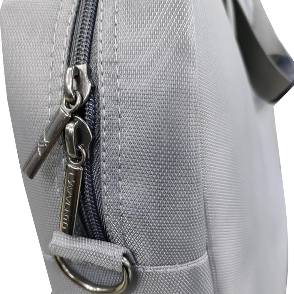 L'AVVENTO BG926 Laptop Shoulder Bag | Fits laptops up to 15.6″ | Polyester · Padded laptop compartment | Front zip pocket · Adjustable shoulder strap | Grey