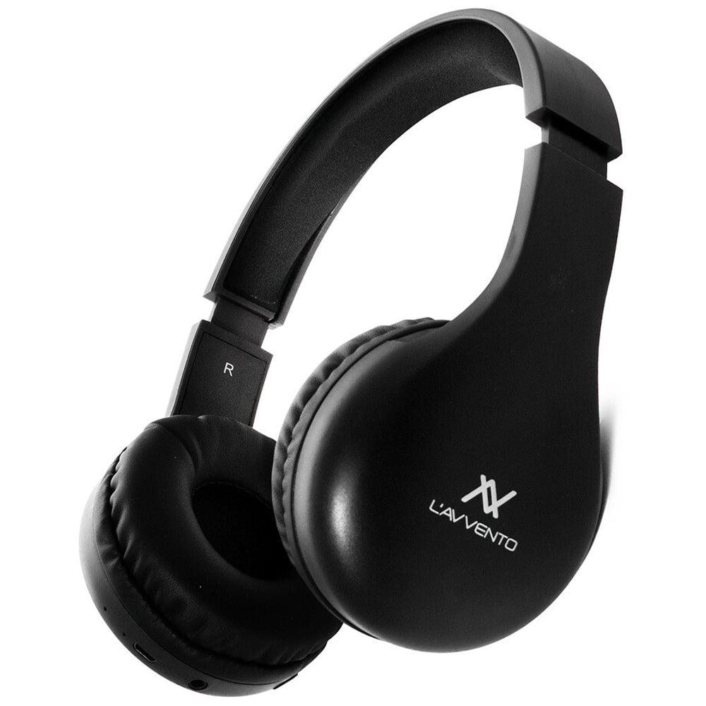 L'avvento HP11B Bluetooth 5.0 Wireless Headphone | 2 × 40mm Drivers | 300mAh · Up to 10 Hours | Built-in Mic | Bluetooth + 3.5mm Stereo Plug | Black