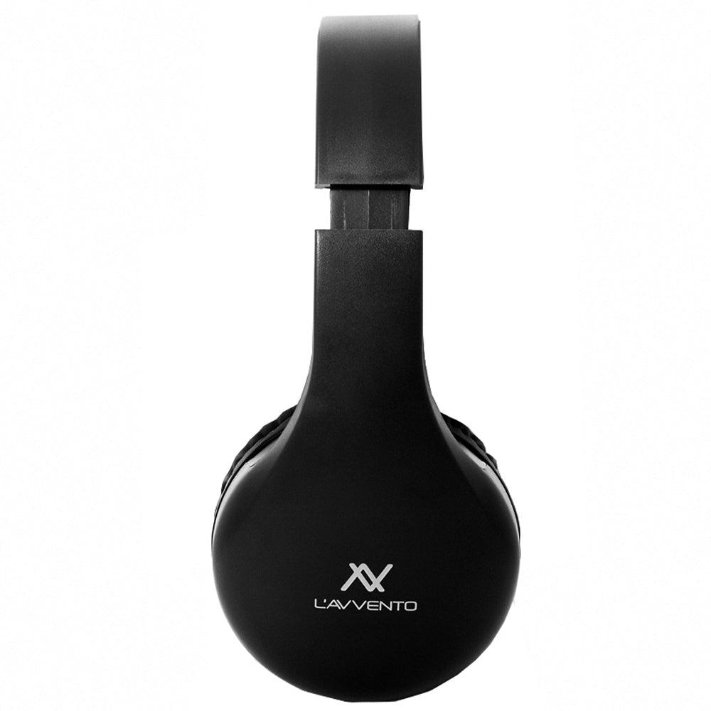 L'avvento HP11B Bluetooth 5.0 Wireless Headphone | 2 × 40mm Drivers | 300mAh · Up to 10 Hours | Built-in Mic | Bluetooth + 3.5mm Stereo Plug | Black