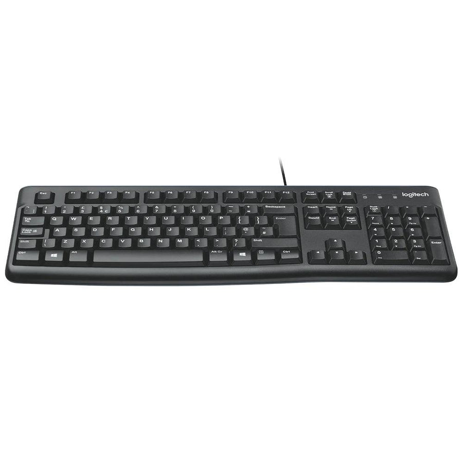 Logitech K120 Wired USB Keyboard | Full-Size · Number Pad | Spill-Resistant up to 60 ml · Adjustable Tilt Legs | 450 × 1