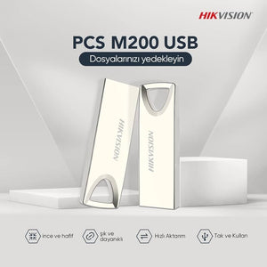 HIKSEMI M200 Classic 64GB USB Flash Drive | USB 2.0 | Metal Housing · 38 × 12 × 4.5 mm · 8 g | 5-Year Warranty | Silver