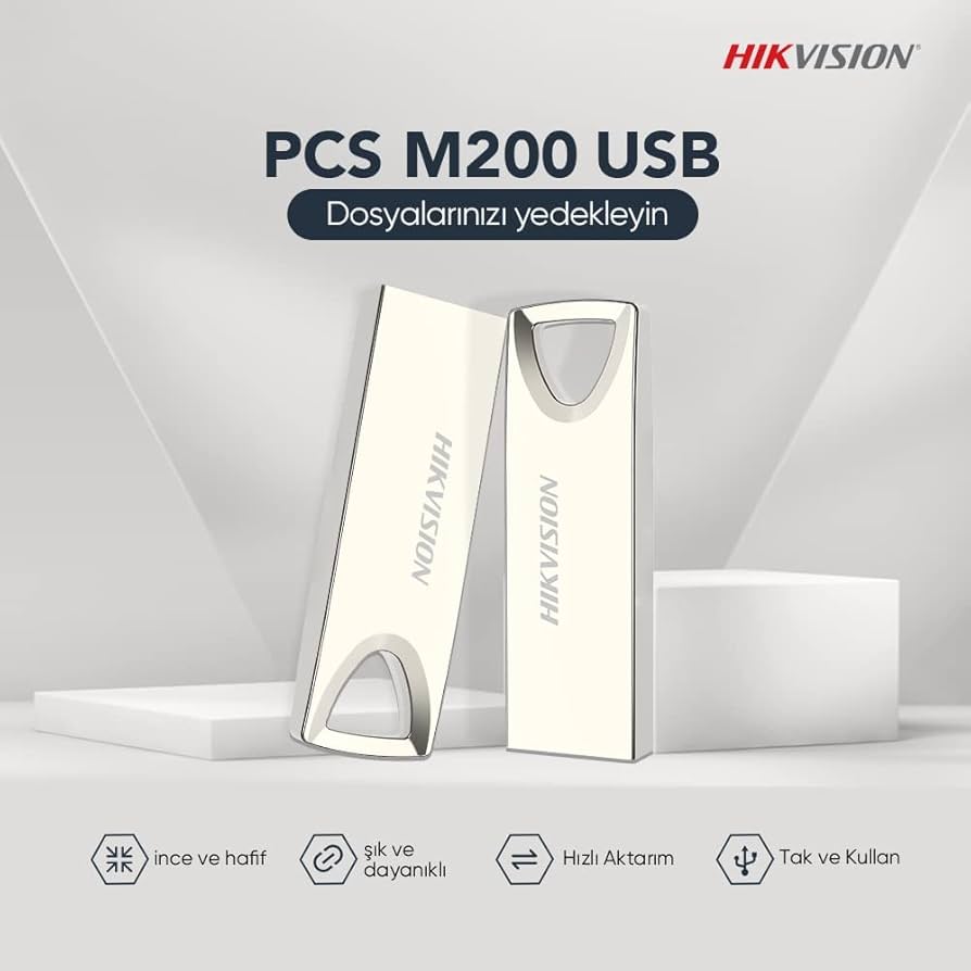 HIKSEMI M200 Classic 64GB USB Flash Drive | USB 2.0 | Metal Housing · 38 × 12 × 4.5 mm · 8 g | 5-Year Warranty | Silver