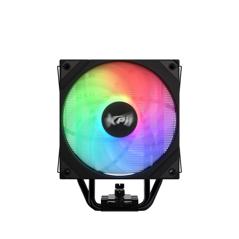 XPG Maestro Plus 42SA CPU Air Cooler | 220W TDP · 4 Direct-Touch Heatpipes | 120mm ARGB FDB Fan · 800-1800 RPM · 70.81 CFM · 21.44 dBA | Digital Status Panel | LGA 1851/1700/1200/115x · AM5/AM4/AM3 | Black