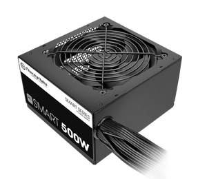 Thermaltake Smart SP-500AH2NKW 500W ATX Power Supply | 80 PLUS Standard · 82-86% Efficiency | Active PFC | Single +12V Rail 58.3A | 120 mm Fan | 2× PCIe 6+2 | Black