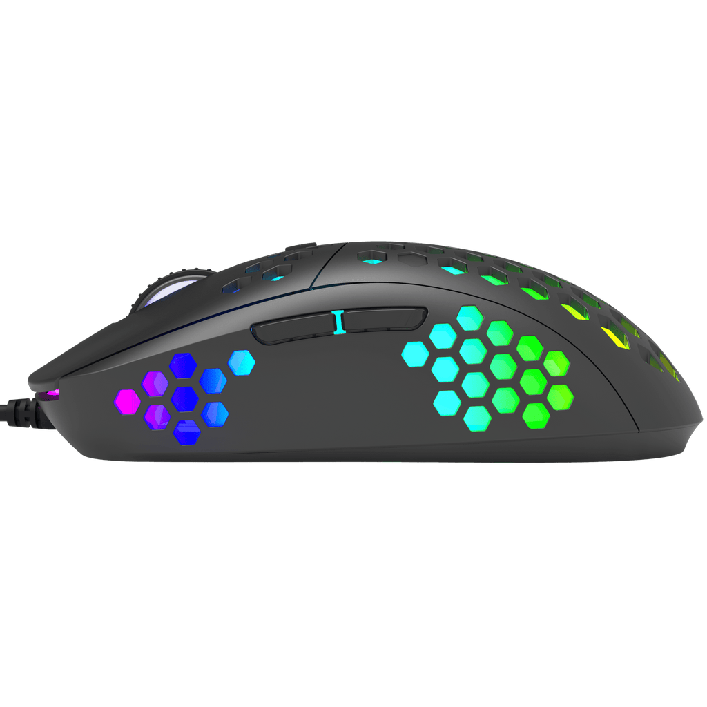 MARVO M399 Honeycomb Gaming Mouse | Wired USB · 800-6400 DPI | 6 Programmable Buttons | 76 g · RGB Backlight | Black