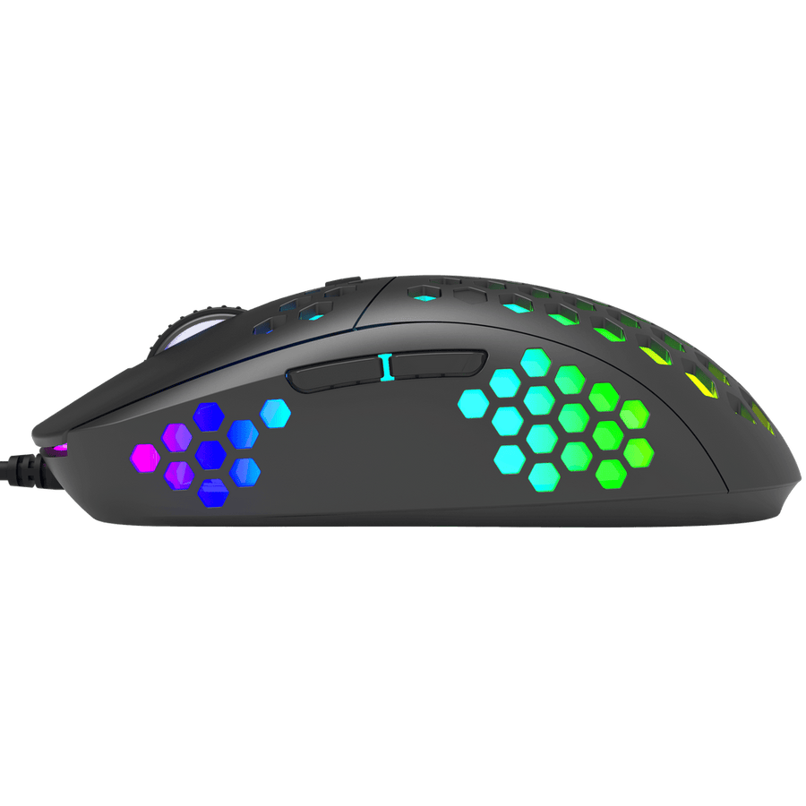 MARVO M399 Honeycomb Gaming Mouse | Wired USB · 800-6400 DPI | 6 Programmable Buttons | 76 g · RGB Backlight | Black