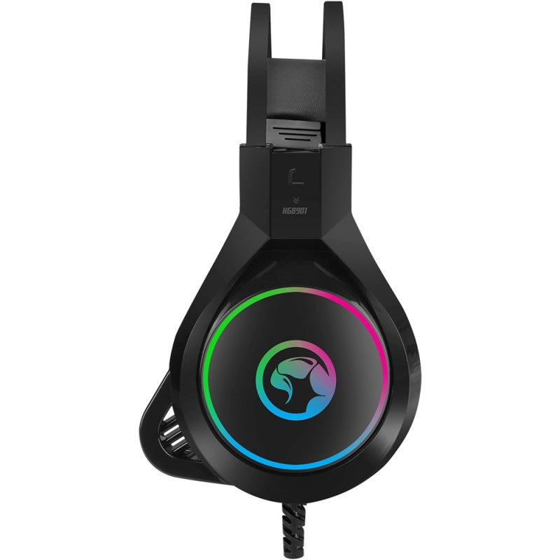 Marvo Scorpion HG8901 Gaming Headset | 50 mm Drivers · 20 Hz–20 kHz · 32 Ω | Dual 3.5 mm Audio + USB for RGB | Rainbow R