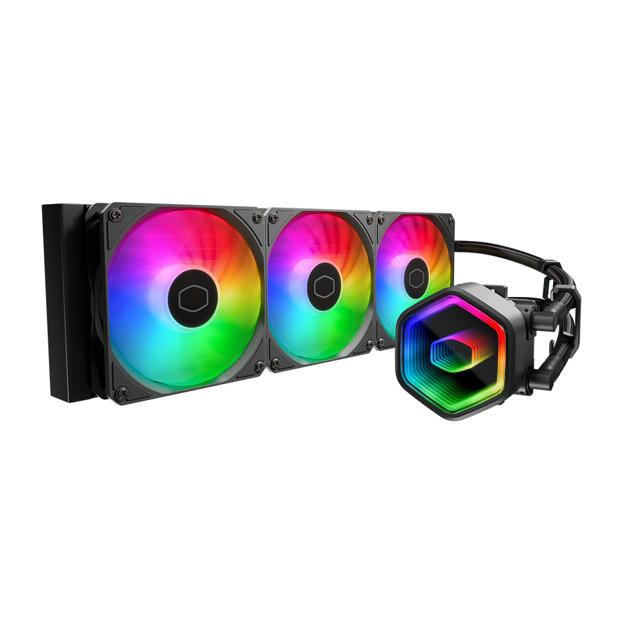 Cooler Master MasterLiquid 360 Core II ARGB 360mm AIO Liquid CPU Cooler | 3× 120mm ARGB · 650-1750 RPM · 70.5 CFM | Dual