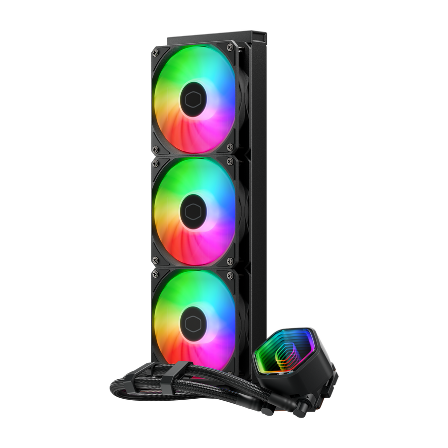 Cooler Master MasterLiquid 360 Core II ARGB 360mm AIO Liquid CPU Cooler | 3× 120mm ARGB · 650-1750 RPM · 70.5 CFM | Dual