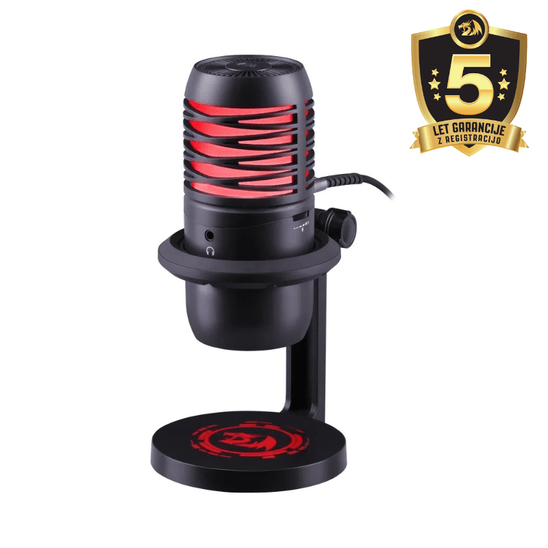 Redragon GM211 Nebula USB Gaming Microphone | Cardioid Condenser | USB Plug & Play · Driver-Free | RGB Lighting · Mute B