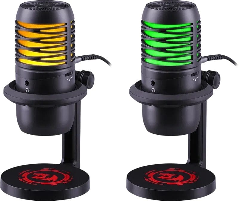 Redragon GM211 Nebula USB Gaming Microphone | Cardioid Condenser | USB Plug & Play · Driver-Free | RGB Lighting · Mute B