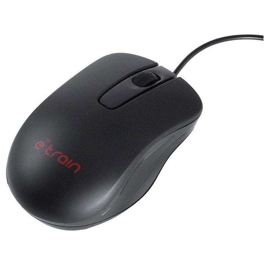 E-Train MO771 Wired Optical Mouse | USB Wired · 1.8m Cable | 1000 DPI | 3 Buttons | Black