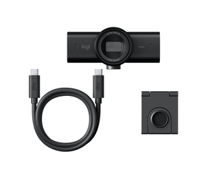 Logitech MX Brio Ultra HD 4K Webcam | 4K 30fps · 1080p 60fps | Dual Beamforming Noise-Reducing Mics | 4x Digital Zoom | Detachable USB-C | Privacy Shutter | Graphite