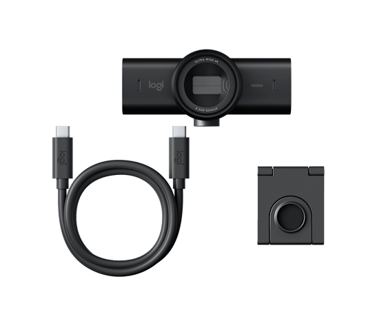 Logitech MX Brio Ultra HD 4K Webcam | 4K 30fps · 1080p 60fps | Dual Beamforming Noise-Reducing Mics | 4x Digital Zoom | 