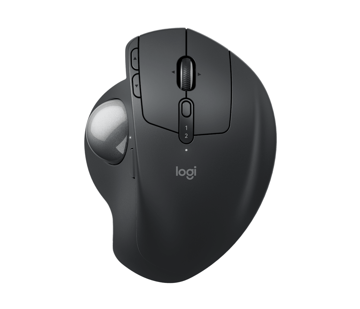 Logitech MX Ergo S Wireless Trackball Mouse | Bluetooth LE · Logi Bolt Receiver | 8 Buttons · 20° Adjustable Tilt | Rechargeable · Up to 120 Days | Graphite