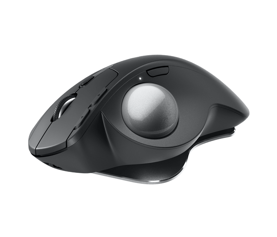 Logitech MX Ergo S Wireless Trackball Mouse | Bluetooth LE · Logi Bolt Receiver | 8 Buttons · 20° Adjustable Tilt | Rech