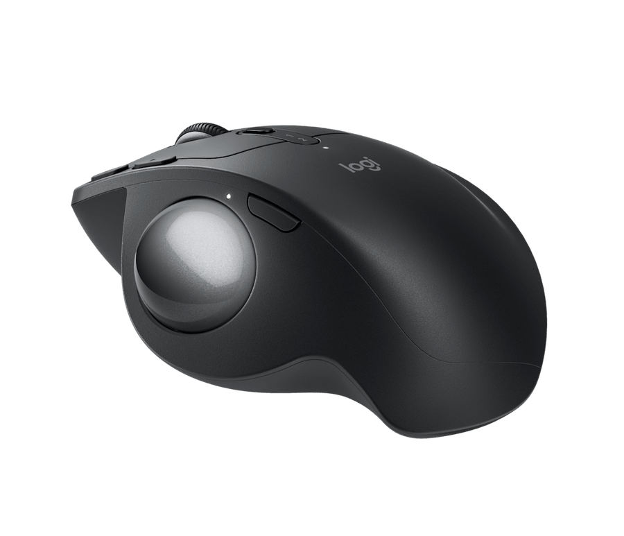 Logitech MX Ergo S Wireless Trackball Mouse | Bluetooth LE · Logi Bolt Receiver | 8 Buttons · 20° Adjustable Tilt | Rech