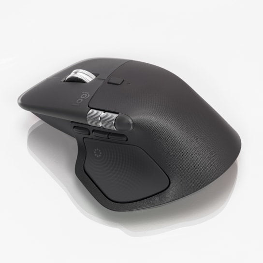 Logitech MX Master 4 Wireless Mouse | 200-8000 DPI Darkfield · Tracks on Glass | Bluetooth LE + Logi Bolt USB-C Receiver