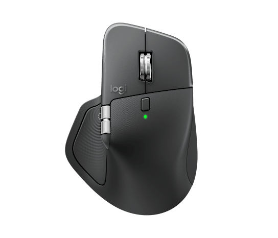 Logitech MX Master 4 Wireless Mouse | 200-8000 DPI Darkfield · Tracks on Glass | Bluetooth LE + Logi Bolt USB-C Receiver