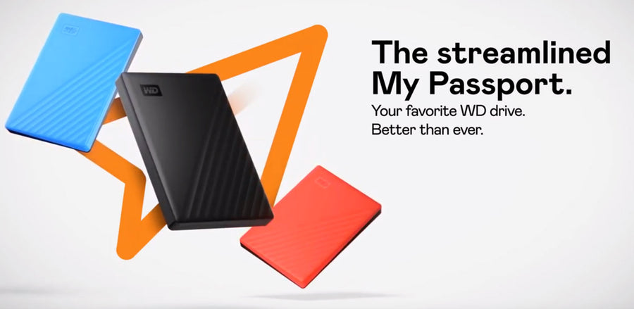 Western Digital My Passport 1TB Portable External Hard Drive | USB 3.0 Micro-B · USB 3.2 Gen 1 up to 5Gb/s | 256-bit AES