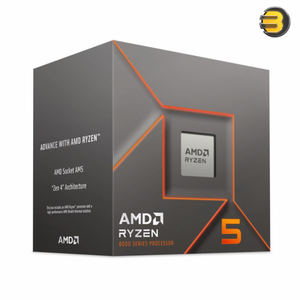 AMD Ryzen 5 8400F Desktop Processor MPK | 6 Cores · 12 Threads | 4.2GHz Base · Up to 4.7GHz Boost | 22MB Cache · Socket AM5 | 65W · DDR5