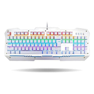 AULA F2009 Mechanical Gaming Keyboard | 104 Keys · 100% Full-Size | Blue Switches | Rainbow LED Backlight | Square Floating Keycaps | Wired USB