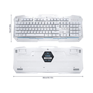 AULA F2009 Mechanical Gaming Keyboard | 104 Keys · 100% Full-Size | Blue Switches | Rainbow LED Backlight | Square Floating Keycaps | Wired USB