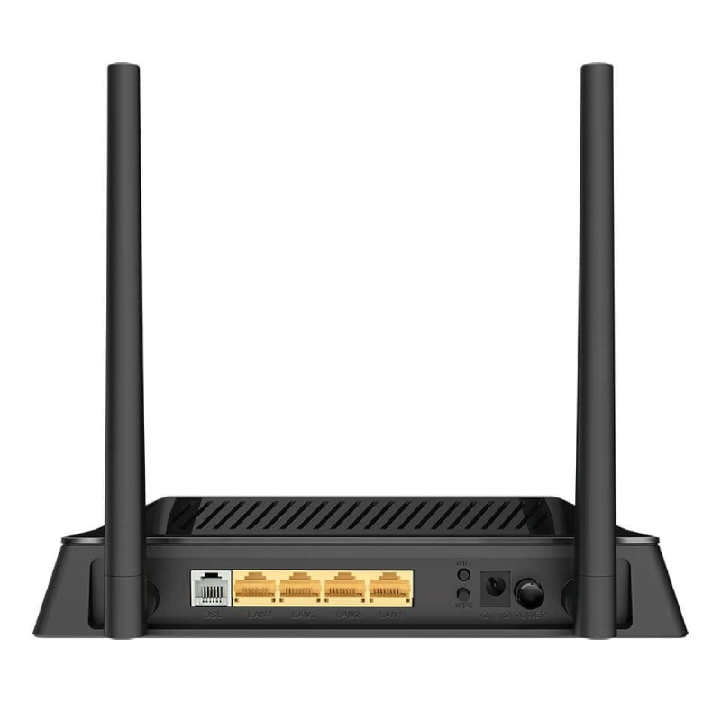 D-Link DSL-224 Wireless N300 VDSL2/ADSL2+ Modem Router | 300 Mbps 2.4 GHz 802.11b/g/n | 2 × 5 dBi Fixed Antennas | RJ-11