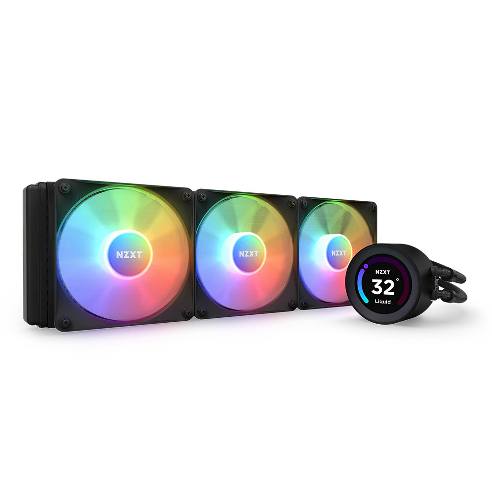 NZXT Kraken Elite RGB 360 - RL-KR36E-B1 - Refroidisseur pour processeur AIO de 360 mm - Écran LCD de 2,36 pouces personnalisable. Pompe haute perfo...